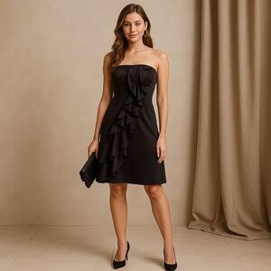 The Limited Event Black Strapless Ruffle Cocktail Dress Women’s 2 – Formal LBD